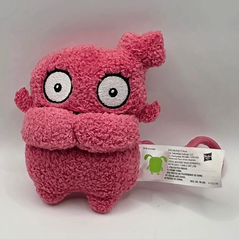 Hasbro UglyDolls Moxy Plush Clip Pink Sherpa Bag Charm E4528 3.5x4.5in